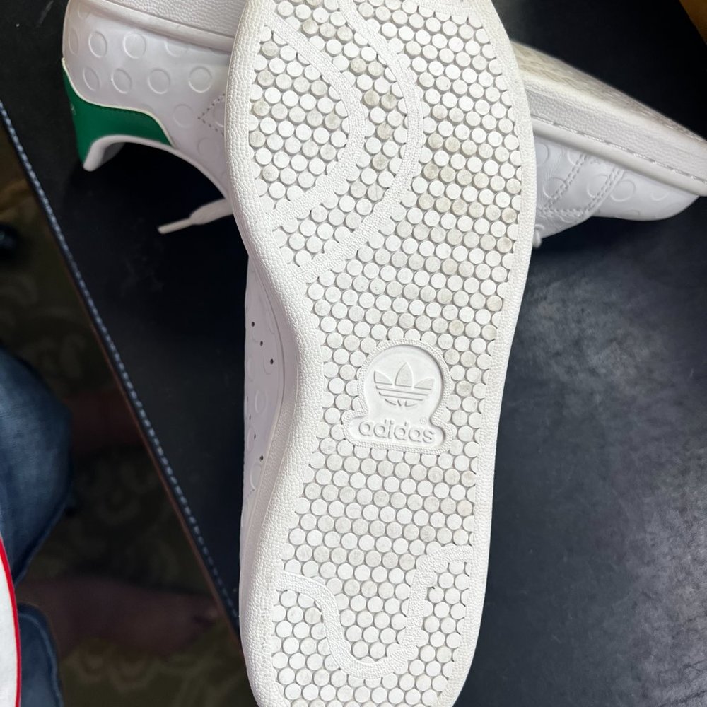Adidas Stan Smith Green & White Embossed Polka Dot Sneakers - Picture 13 of 13